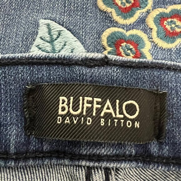 Buffalo David Bitton Skinny Embroidered Ankle Jeans Mid Rise Size 28 Waist - Picture 7 of 9